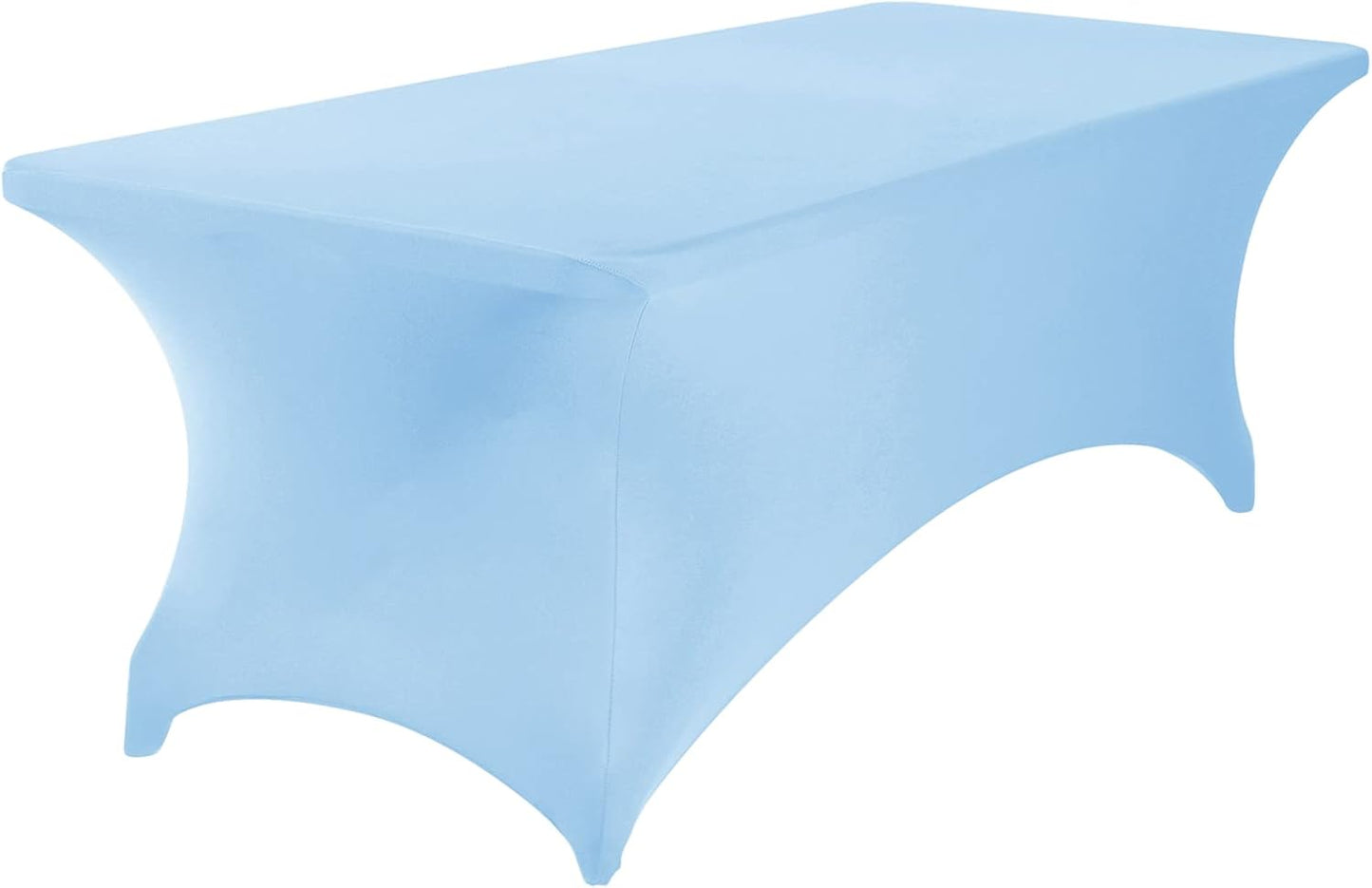 2Pack Spandex Waterproof Table Covers 8ft,Spandex 8ft Waterproof Table Cover for Party,Wedding, Banquet, and Events(Blue Mist)
