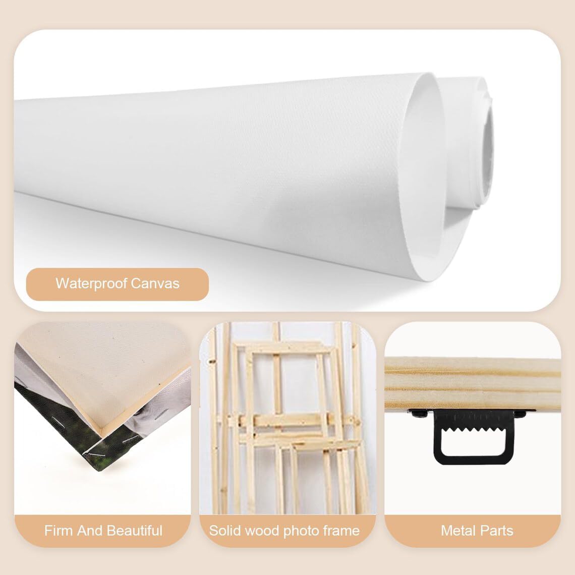 GAIYUAO Customized Canvas Pictures for Wall Custom Canvas Print Poster Personalized Photo Prints Frame Large Wall Art Picture for Living Room 20x30in