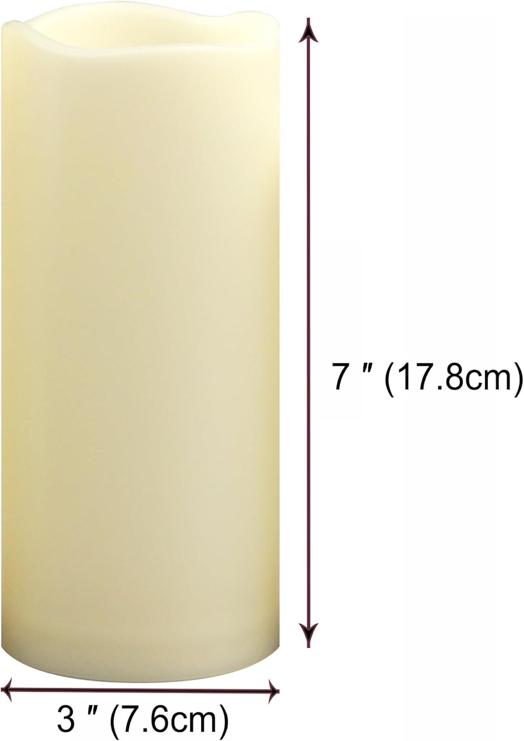 CANDLE CHOICE Waterproof Outdoor Battery Operated Flameless Candles with Timer Flickering Plastic Resin Electric LED Pillar Lights for Lantern Patio Garden Wedding Party Decorations 3x7 Inches 2 Pack