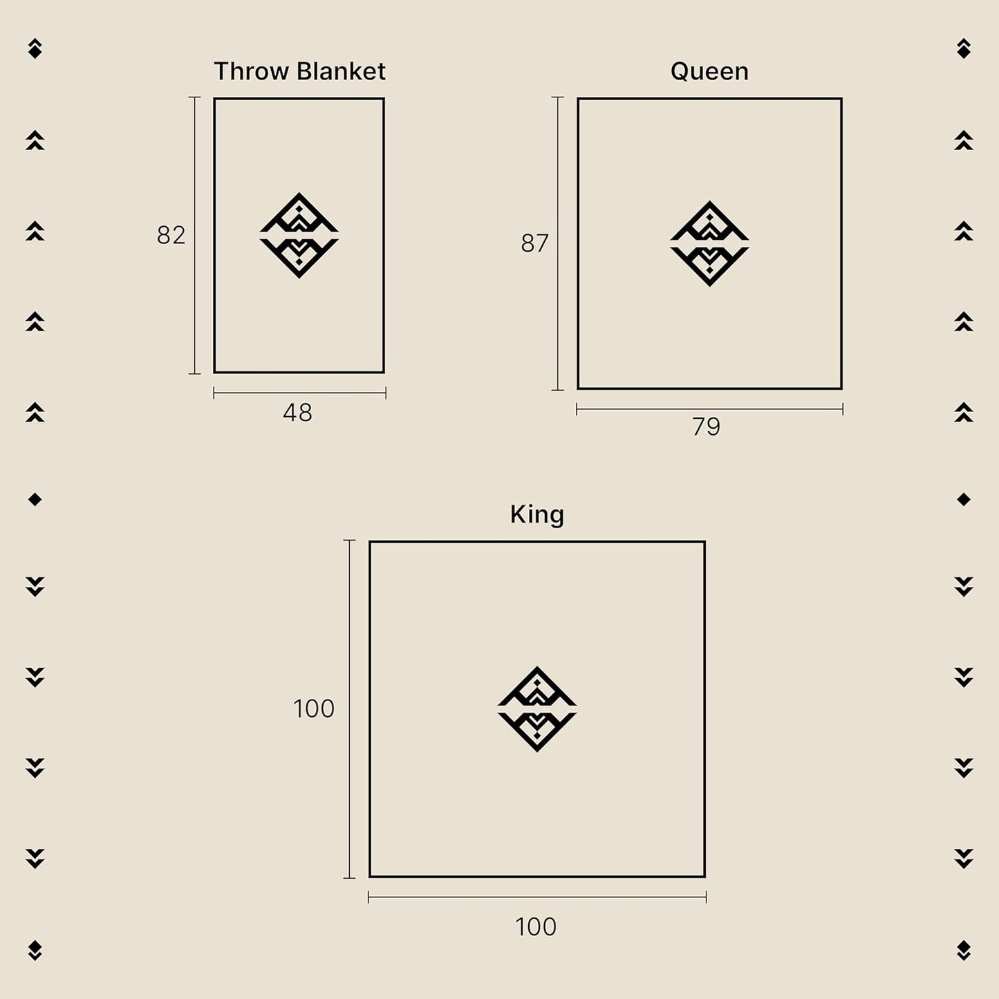 Inca Aztec Throw, Queen, King Blanket | Southwest Indian Navajo Boho Style | Native Cover for Camping, Bedding, Couch, Vanlife | Faux Alpaca, Lightweight, Hypoallergenic (Kocha Blue, Throw)