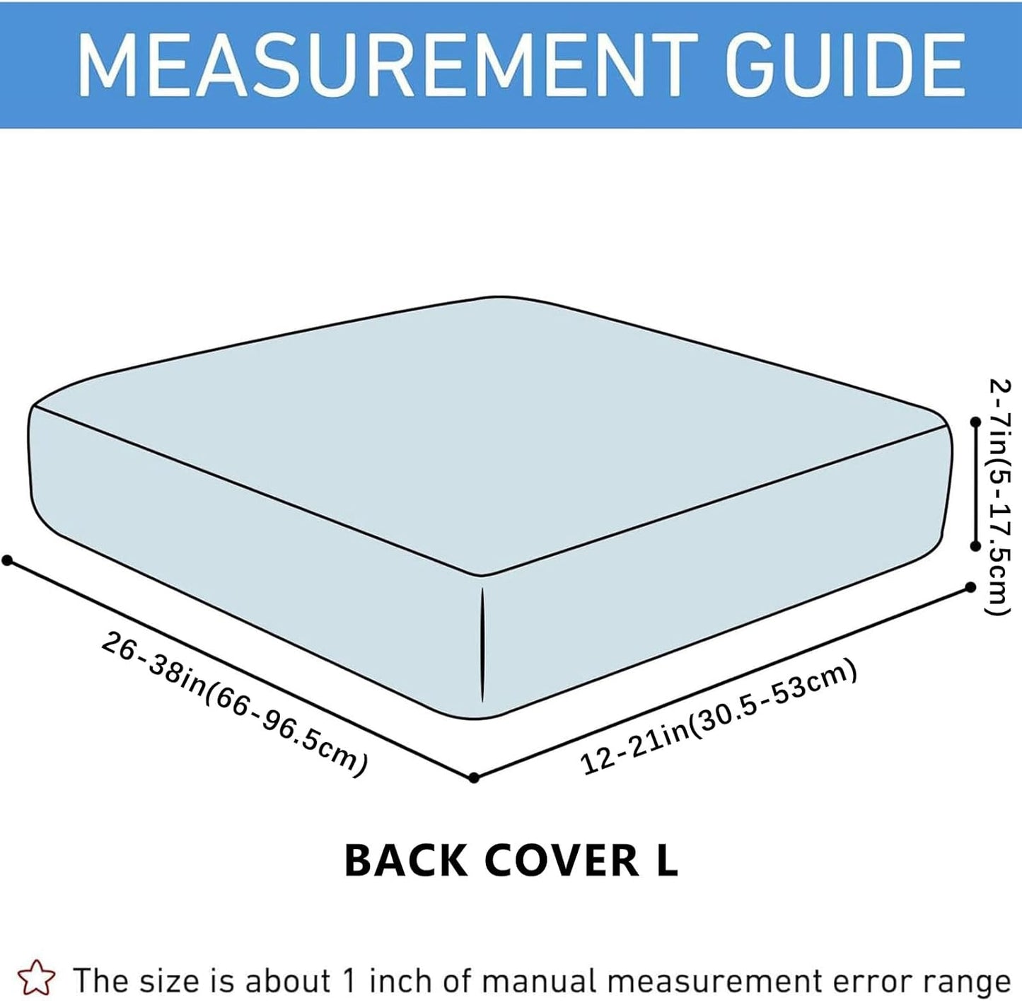 hyha Waterproof Couch Cushion Covers for Pets, Non Slip Sofa Cover for Dogs Washable, Soft Thick Stretch Jacquard Fabric, Sofa Slipcovers with Elastic Bottom (1 Piece for Backrest L, Middle Grey)