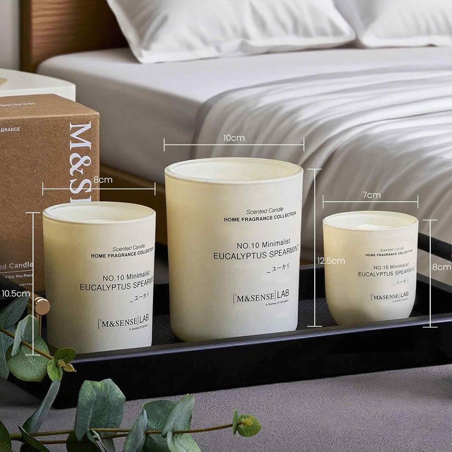 M&SENSE Natural Soy Candle| Forest Lodge | 16.6 oz, 95H Burn | Minimalist Scented Candle for Relaxation, Gifting, Home Décor | for Bedroom, Office, Party Large