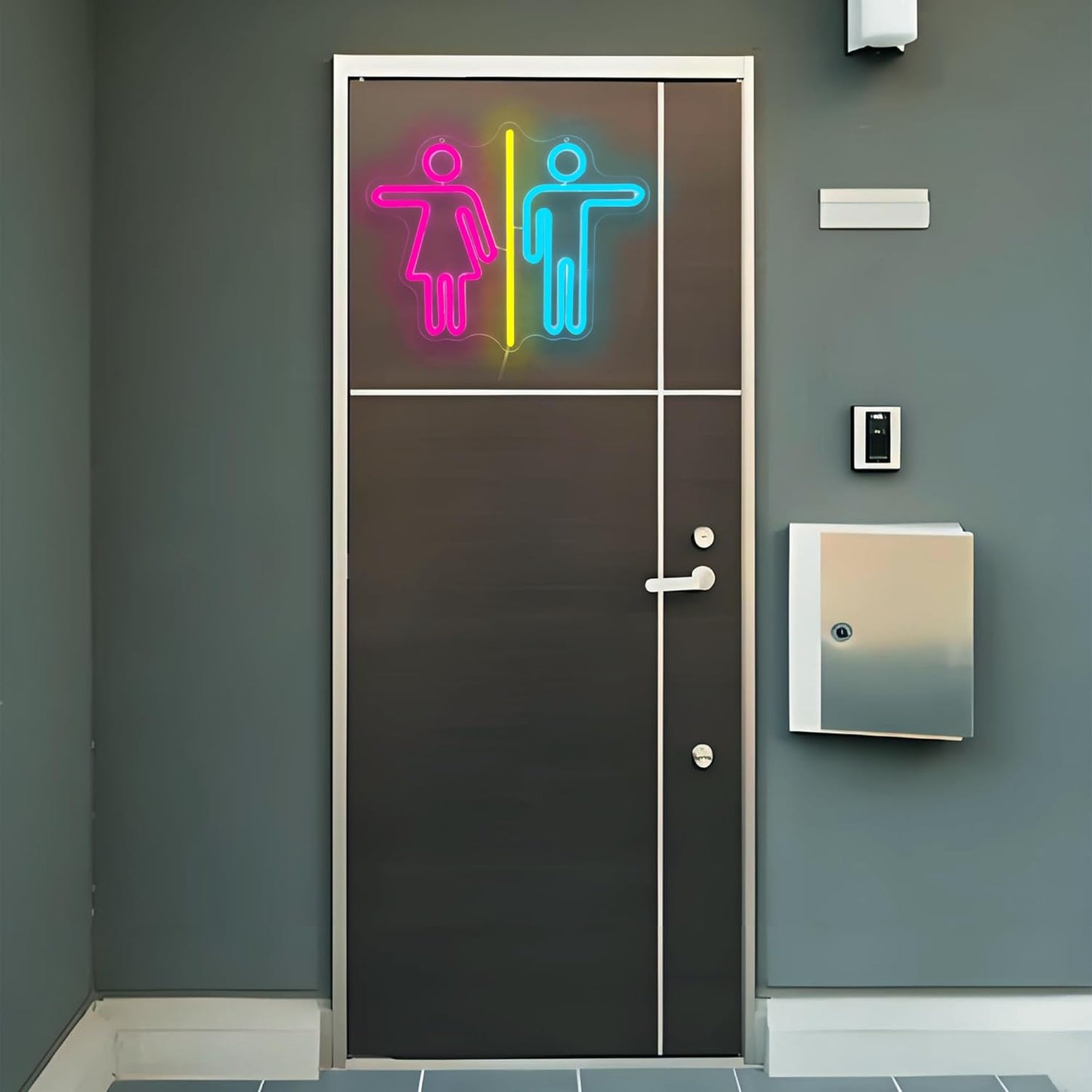 Restroom Neon Signs for Wall Decor Bathroom Neon Sign Dimmable LED Powerd Toilet Light Restroom Signs for Business Ideal for Bathroom, Bar, Hotel, Hospital,Home and Party Decoration(12.9 * 10.6inch)