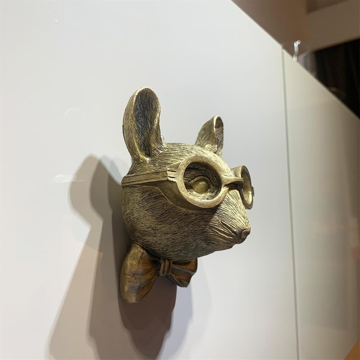 GUASDIE Animal Wall Decor: Faux Deer Head Mount, Resin Animal Head Wall Hanging for Living Room, Bedroom, Bathroom, Kitchen, Unique Art, Sculptures Home Decor, Gift, Rat