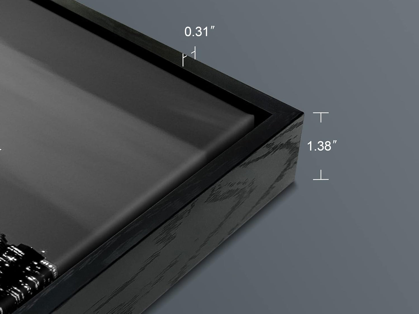 Wieco Art Framed Wall Art Chicago City Center Skyline Black and White Wall Decor Canvas Prints Modern Cityscape Wall Decorations for Living Room Pictures for Bedroom Decorations