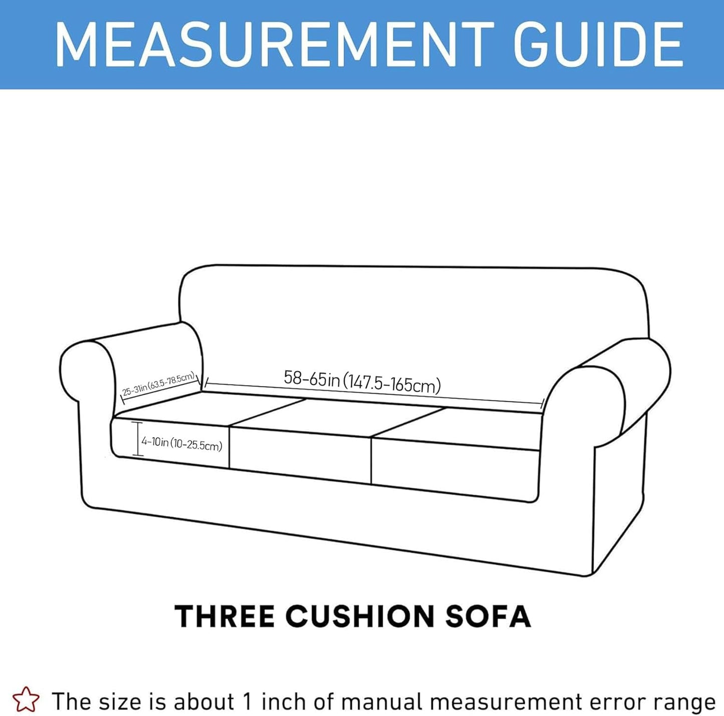 hyha Waterproof Couch Cushion Covers, Stretch Sofa Couch Seat Slipcover for Dog Washable, Non-Slip Waterproof Outdoor Cushion Covers for Patio Furniture Replacement (1 Piece for Large, Dark Grey)