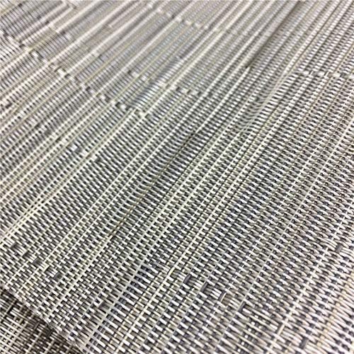 Red-A Placemats Set of 6 for Dining Table Heat-Resistant Washable Place Mats Woven Vinyl Kitchen Table Mats Easy to Clean,Silver Grey