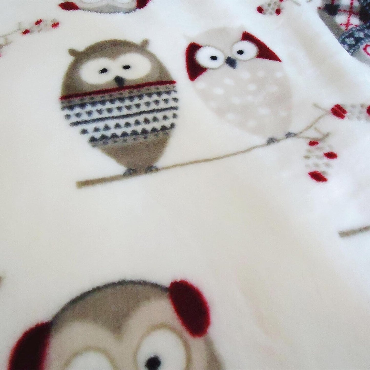 UKELER Owl Sherpa Bed Blanket King Size 90''x108''- Ultra Soft Cozy Flannel Fleece Blanket for Bed/Couch/Sofa/Office, Great Gift for Women's Day,Mother's Day,Father's Day,Thanksgiving,Christmas