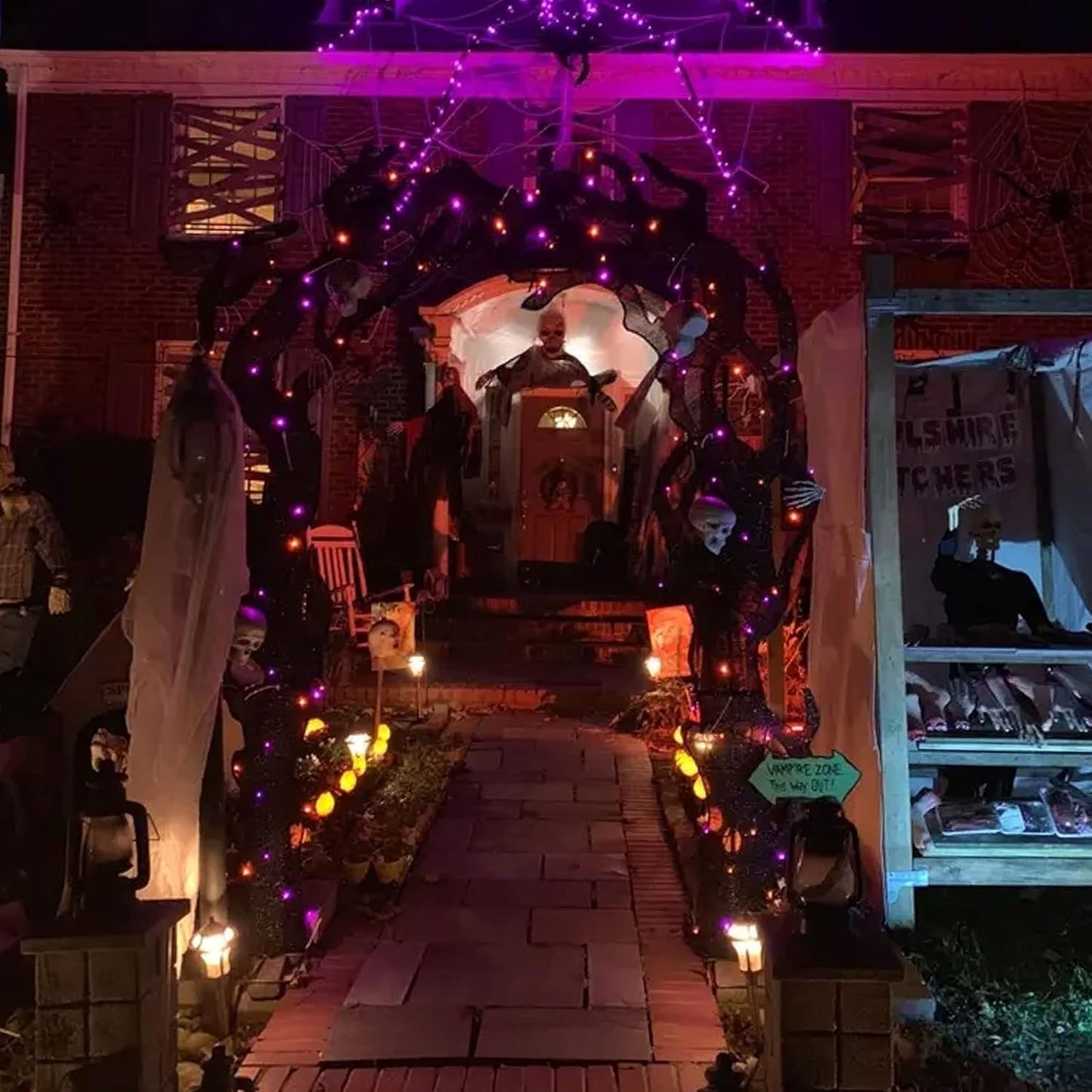 TW SHINE Purple and Orange Halloween Lights, 20FT 100 Count Incandescent Mini String Lights, Waterproof Halloween Decorations for Outdoor Indoor Patio Home Party Garden Yard Decor