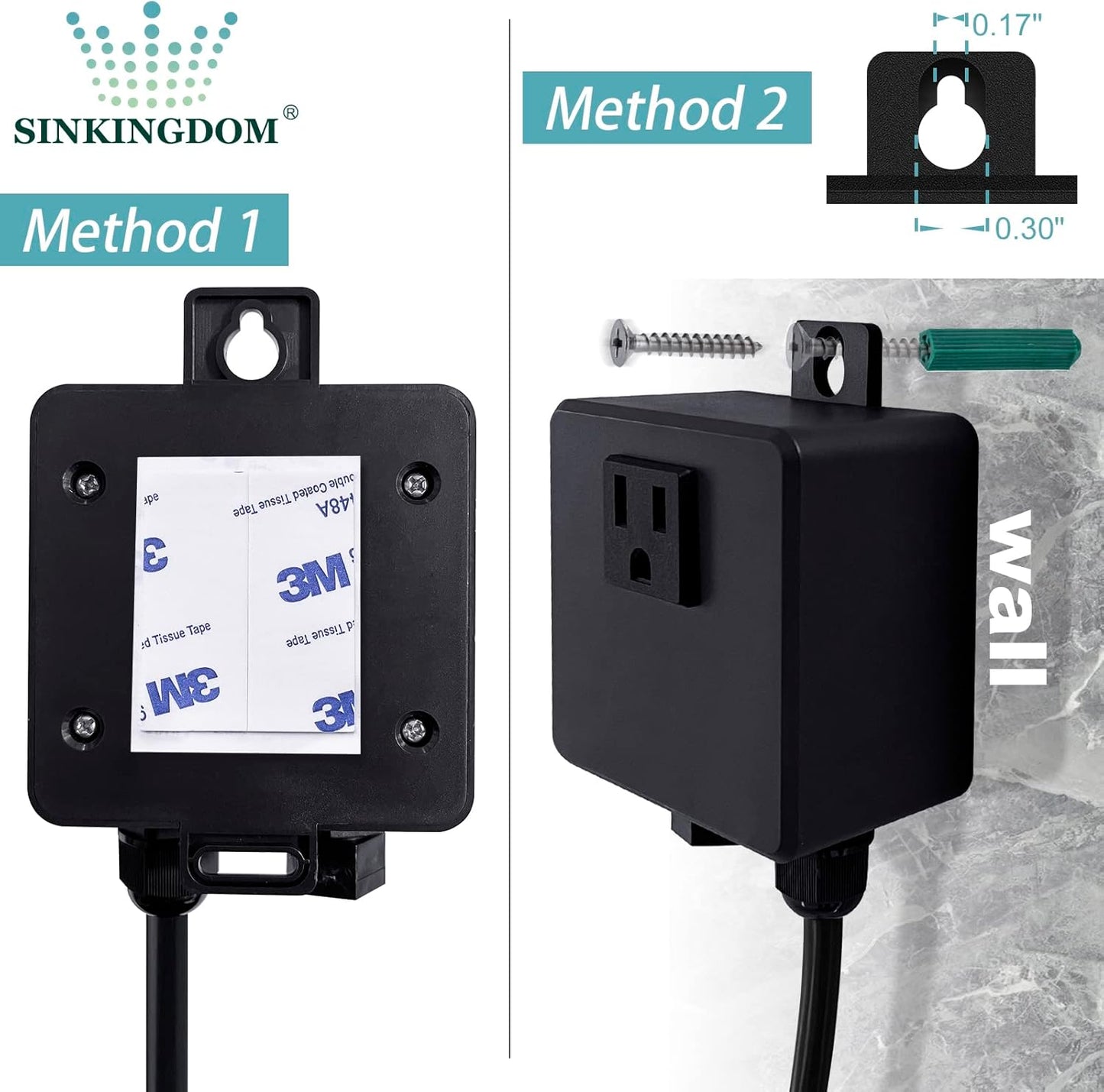 Garbage Disposal SinkTop Air Switch Kit,White with Long Button,Brass Made Cover,White