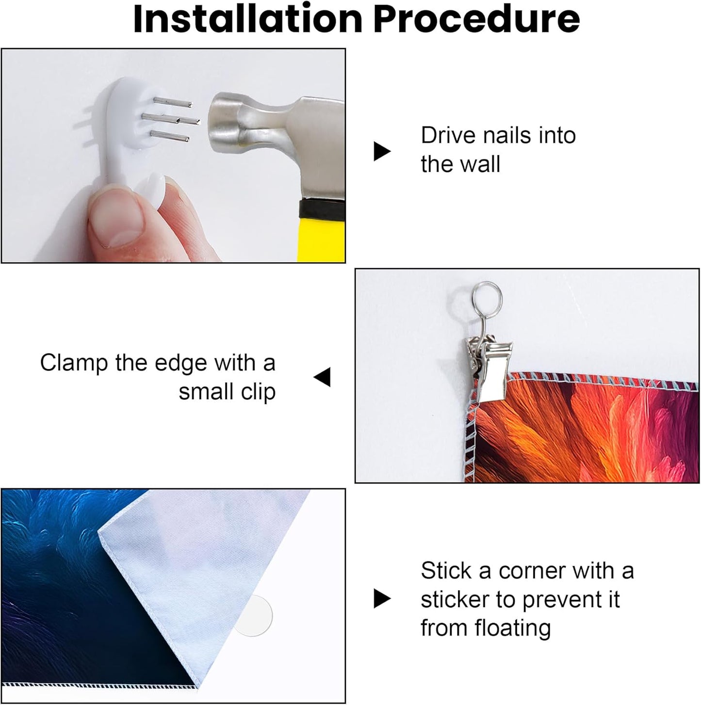 Blacklight Tapestry,WingTapestry Glow In The Dark,UV Reactive Black Light Upright Posters Wall Hanging for Bedroom Dorm Living Room Backdrop Decor (wing17, 79L" x 59W")