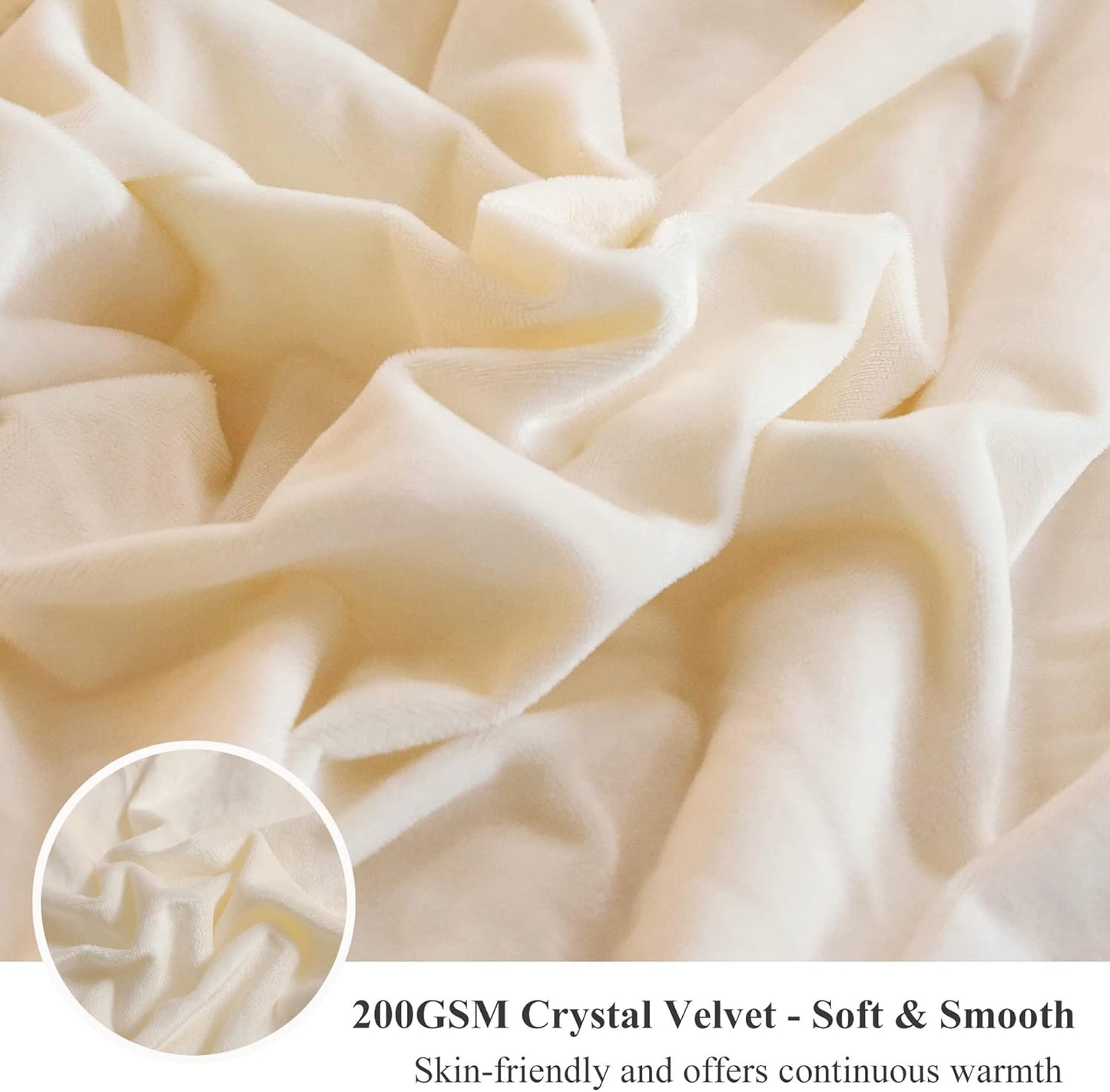 XeGe Luxury Faux Fur Throw, Ivory Soft 50x60 Fluffy Blanket, Ivory Shaggy Plush Decorative Couch Throw, Cute Furry Fuzzy Office Lap Blanket for Bedroom Living Room Beige