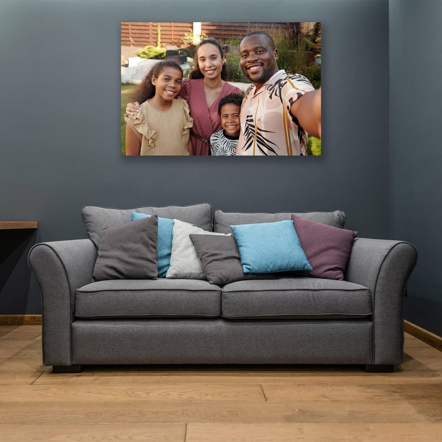Custom Canvas Prints with Your Photos Customized Wall Art Framed Personalized Canvas Pictures for Pet/Family Gifts for Mom/Men/Women (12'' W x 16'' H)