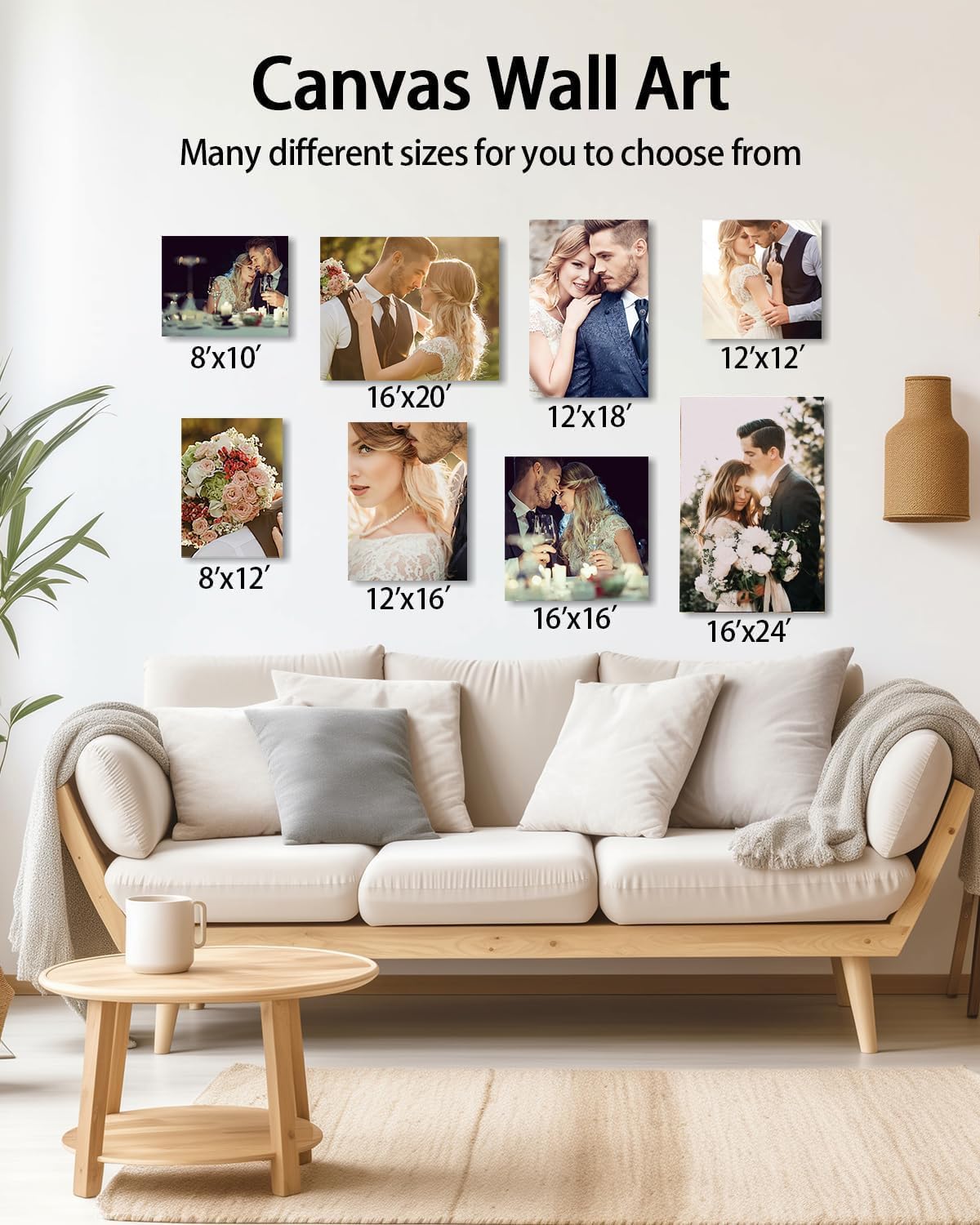 Custom Framed Canvas Prints With Your Photos-Personalized Picture To Canvas Wall Art ,Home Decoration Gifts Holiday Gifts