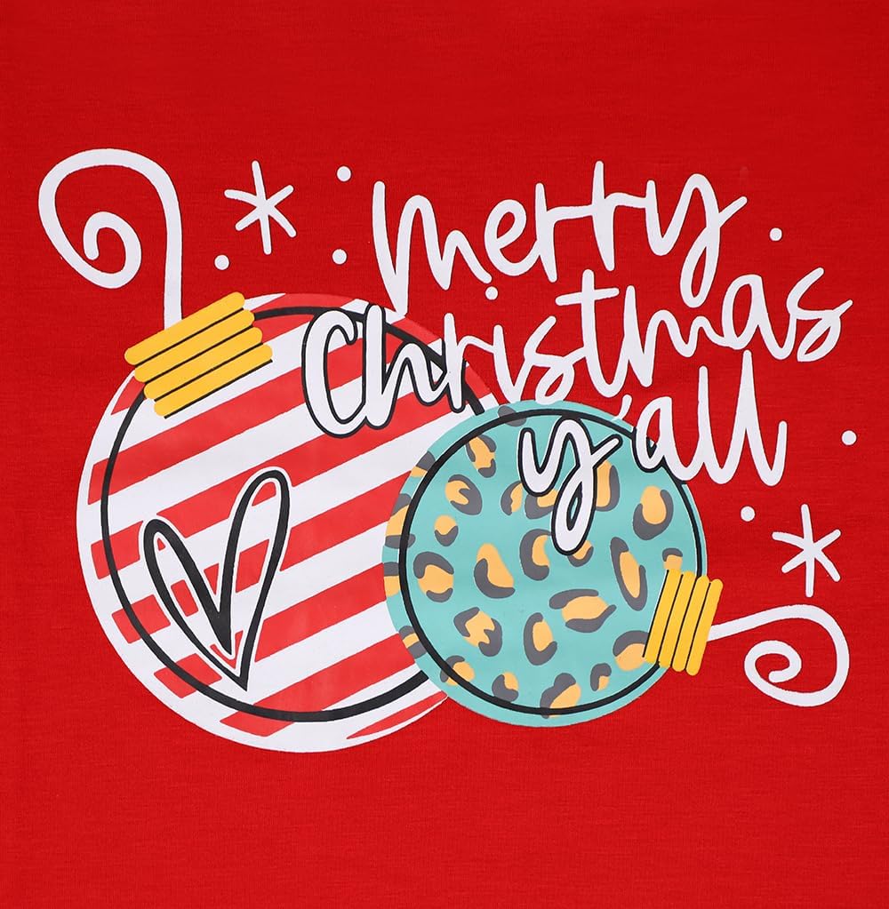 Tobrief Women's Long Sleeve V-Neck Shirts Fall Graphic Tees Loose Casual T-Shirt