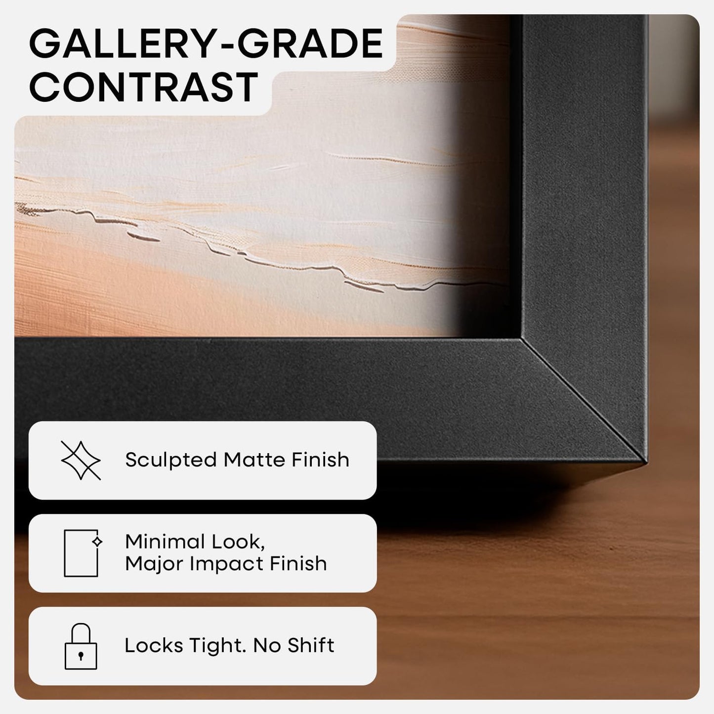 Homeforia 24x30 Poster Frame Black, High End Metal 24 x 30 Picture Frames with Mat 18 by 24 inches Photo, 24x30 Black Frame Matted to 18x24 Print, 30x24 Large Frame, Tempered Glass, Wall Kit, Set of 1