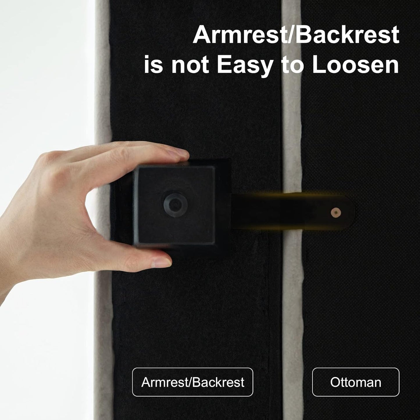 Belffin Modular Sectional Arm Chair Accent Chair with Storage Seat Single Club Chair for Apartment Velvet Grey