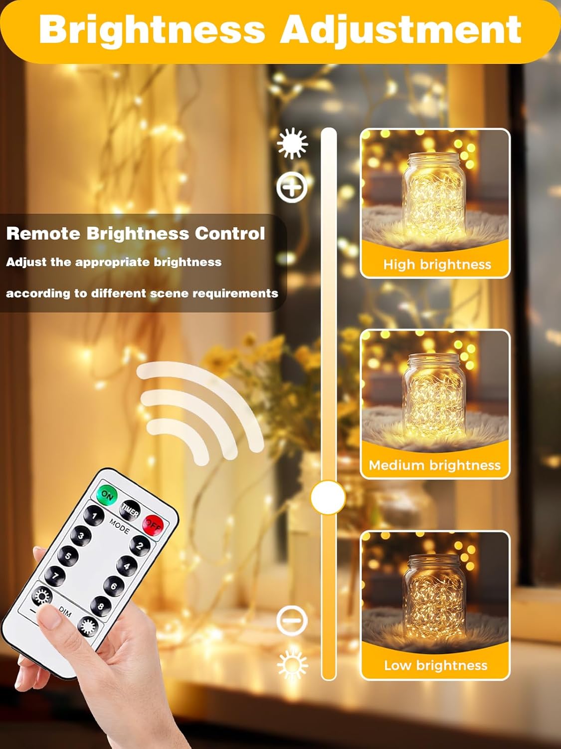 6 Pack 60LED Battery Operated Fairy Lights with Remote, 8 Modes LED String Lights with Timer, Dimmable, Memory Function, Waterproof Twinkle Fairy Lights for Outdoor Indoor Christmas Decor(Warm White)