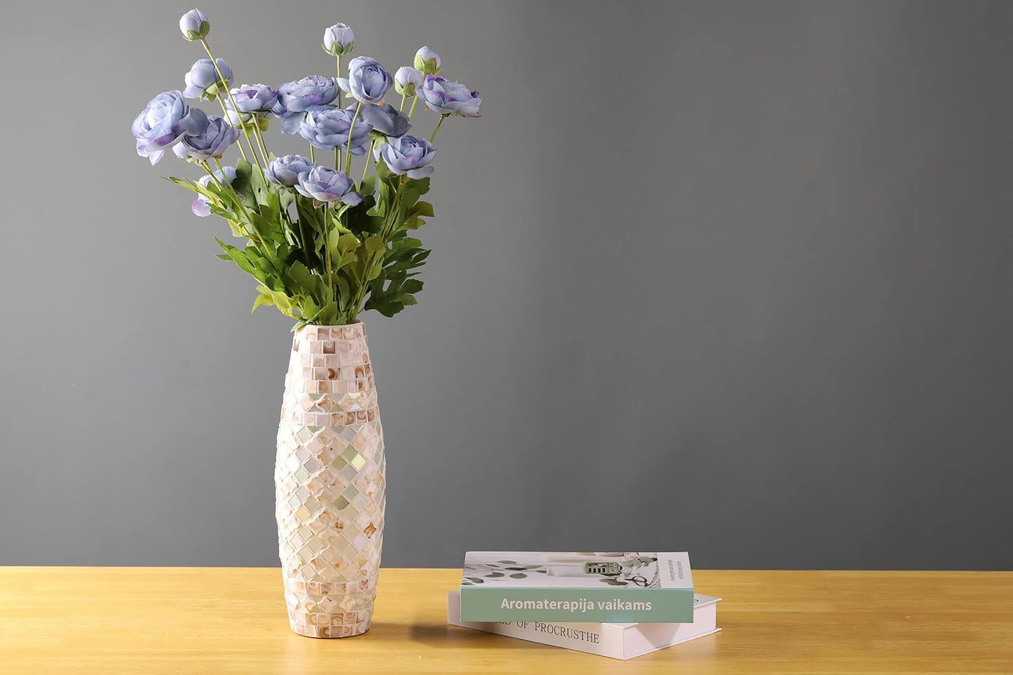 Artificial Silk Flowers Ranunculus Fake Flower 5 Pcs,Suitable for core Decoration,Wedding Floral Creation,Flower Arrangement DIY Project,Interior Decor(Blue)