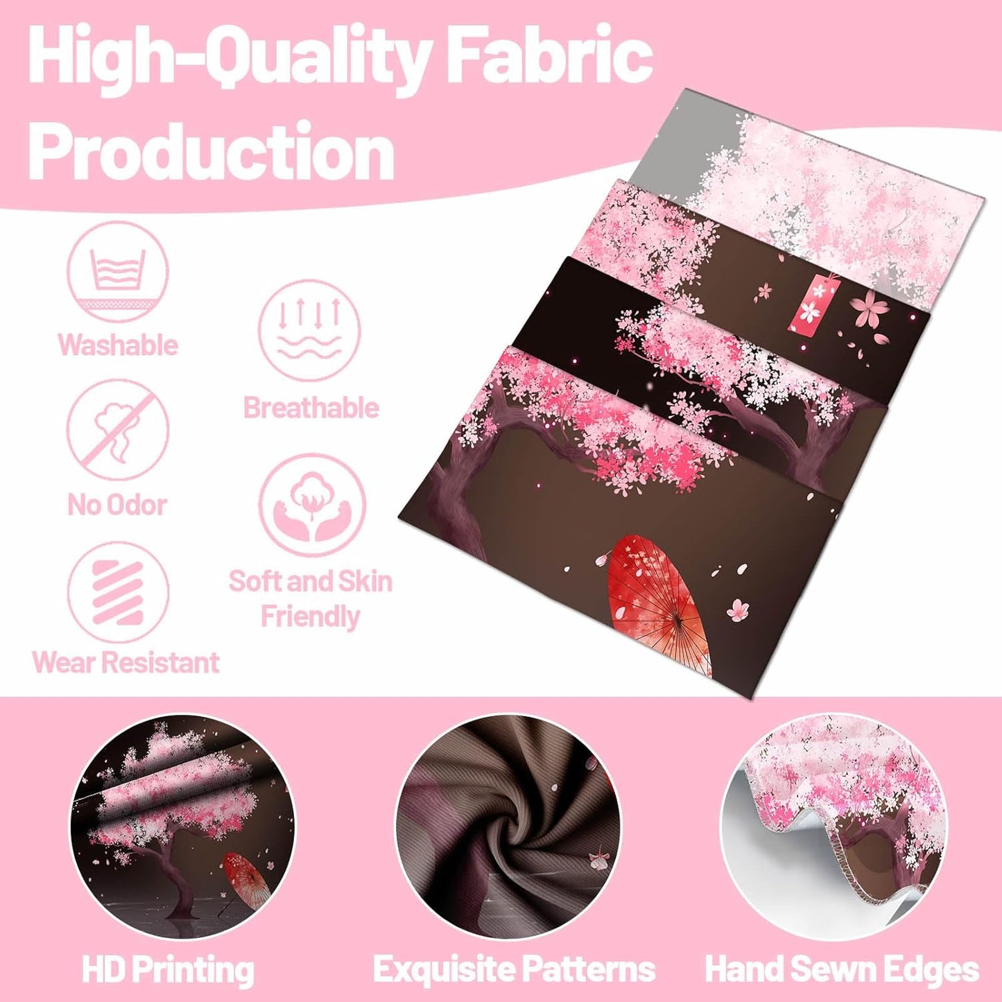 dueeia Japanese Cherry Blossom Tapestry Wall Hanging Anime Tree Asain Spring Tapestries for Bedroom Aesthetic Living Room Dorm Wall Decor (59.1"x39.4")