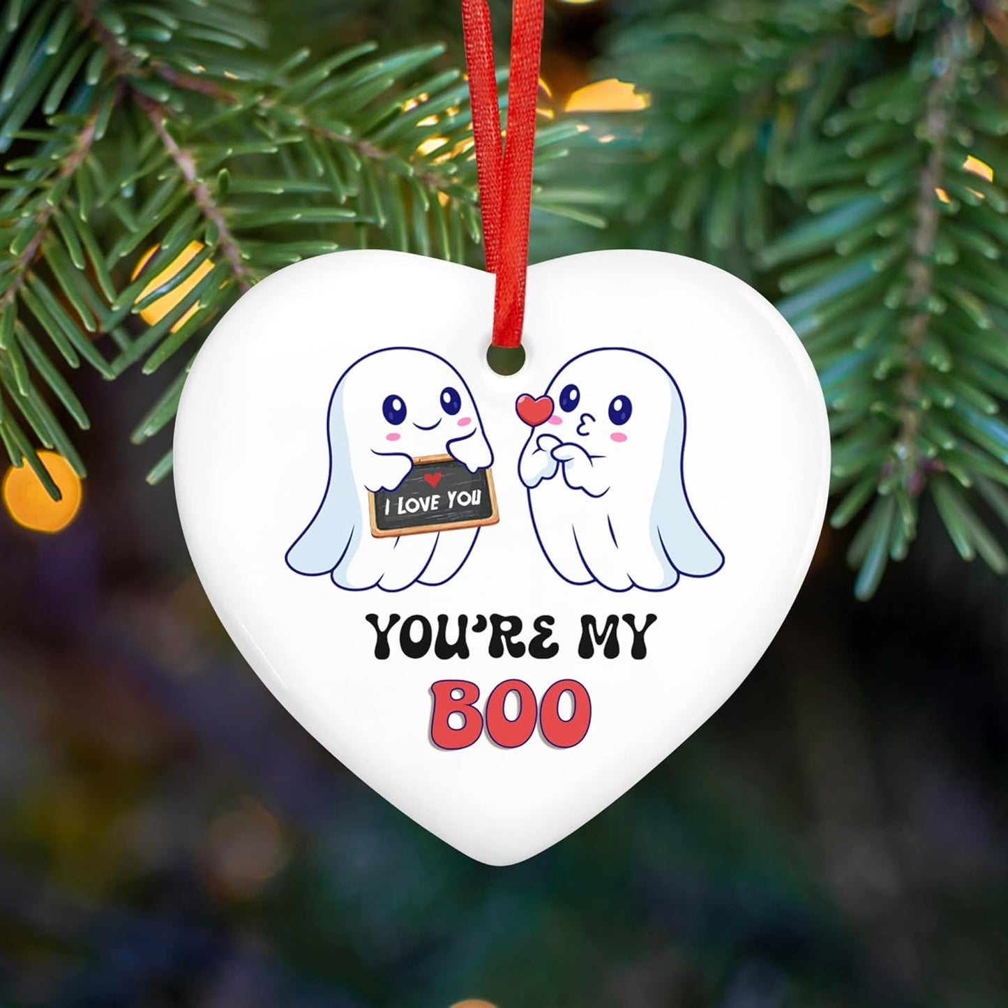 OASSIE Couple Gifts for Men, Women - Christmas Ornaments 2025, Anniversary, Halloween, Birthday Gifts for Him, Her, Boyfriend, Girlfriend Couple - Christmas Decorations Ceramic Ornaments