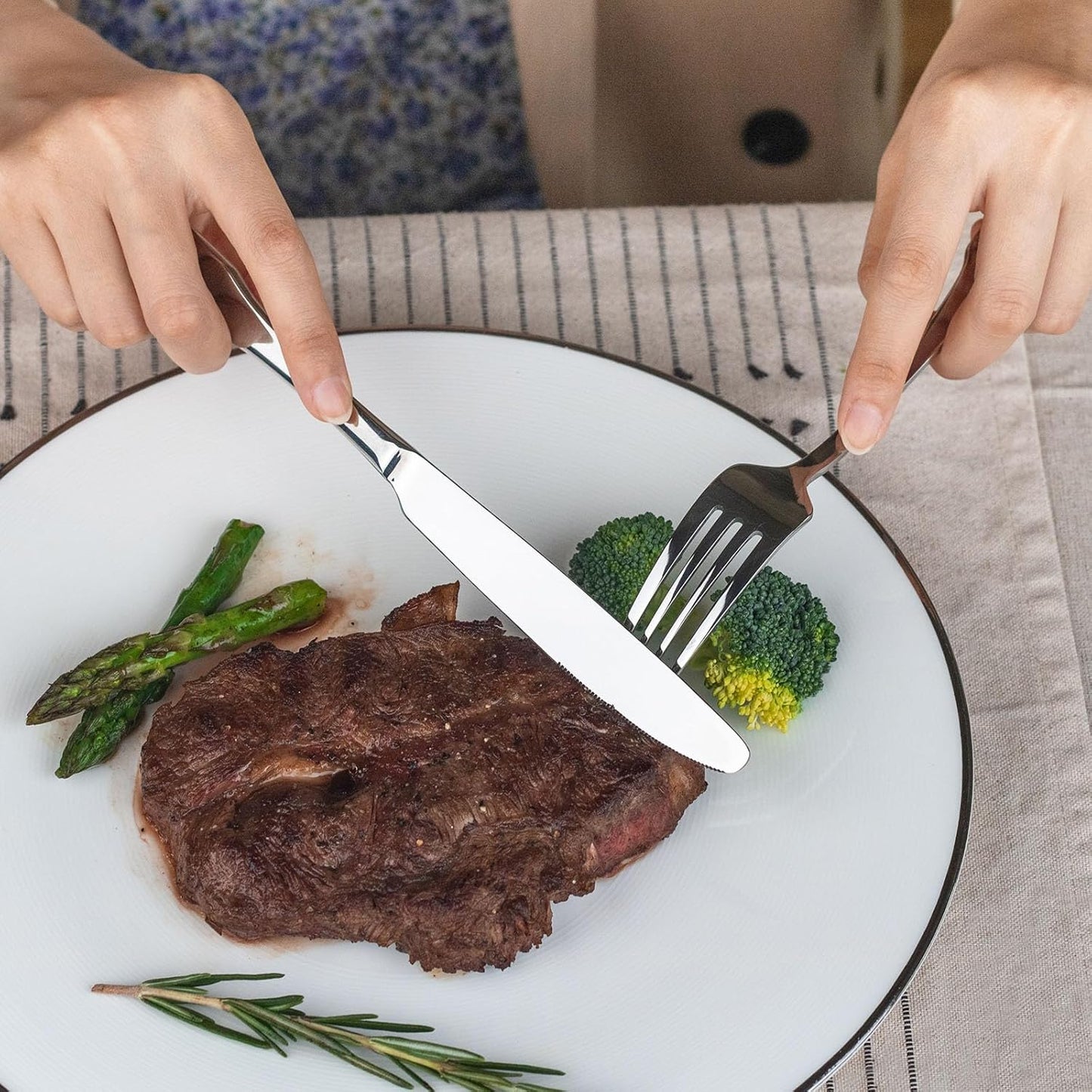 Alata Kate 20-Piece Silverware Set Stainless Steel Flatware Set,Service for 4,Mirror Polished Cutlery Set,Dishwasher Safe