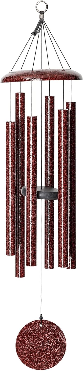 Corinthian Bells by Wind River - 36 inch Ruby Splash Wind Chime for Patio, Backyard, Garden, and Outdoor Decor (Aluminum Chime) Made in The USA