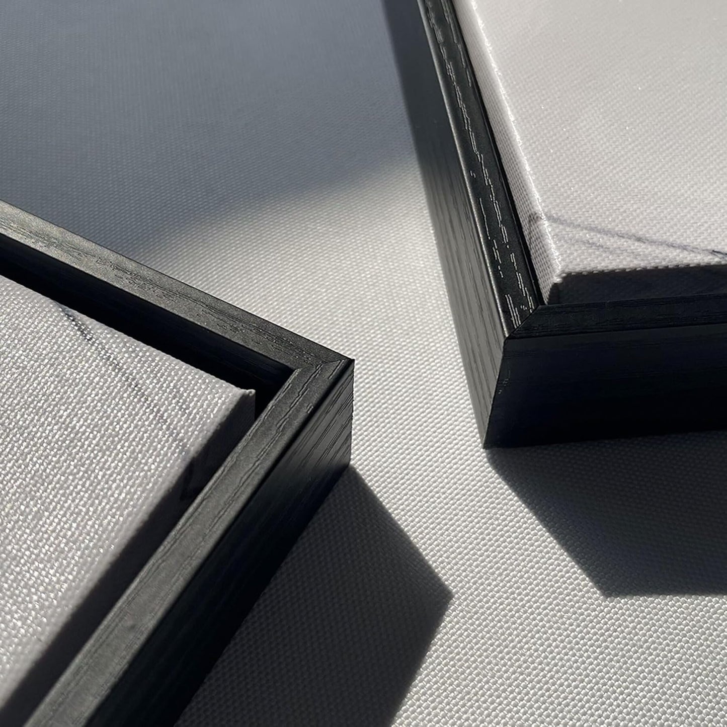 QZQCBLC Black and White Wall Art, Sea Beach Pictures Moon Starry Clouds Ocean Scene Framed Canvas Paintings Artwork for Living room Bathroom Bedroom Home Office Wall Pictures Decor 20x40 IN