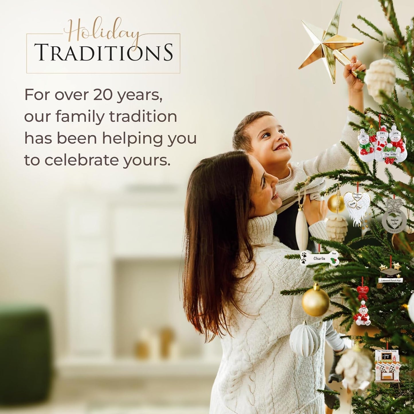 Personalized Couple with Dog Ornament 2025 | Free 24h Customization | Laser Engraved Pet Family Christmas Ornaments for Tree | Custom Gift Wrapped Outdoors Keepsake for Dog-Lovers