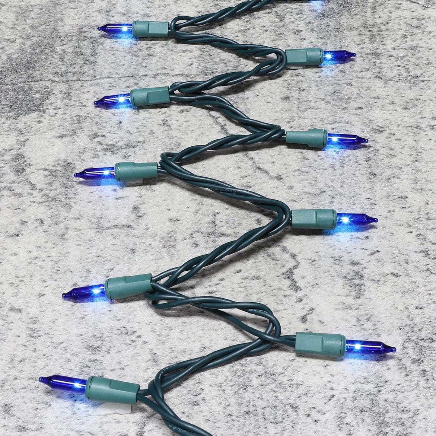 Green Wire,Blue Incandescent Bulb 100 Mini String Lights for Indoor Christmas Tree Garland Birthday Wedding Party Festival Decoration