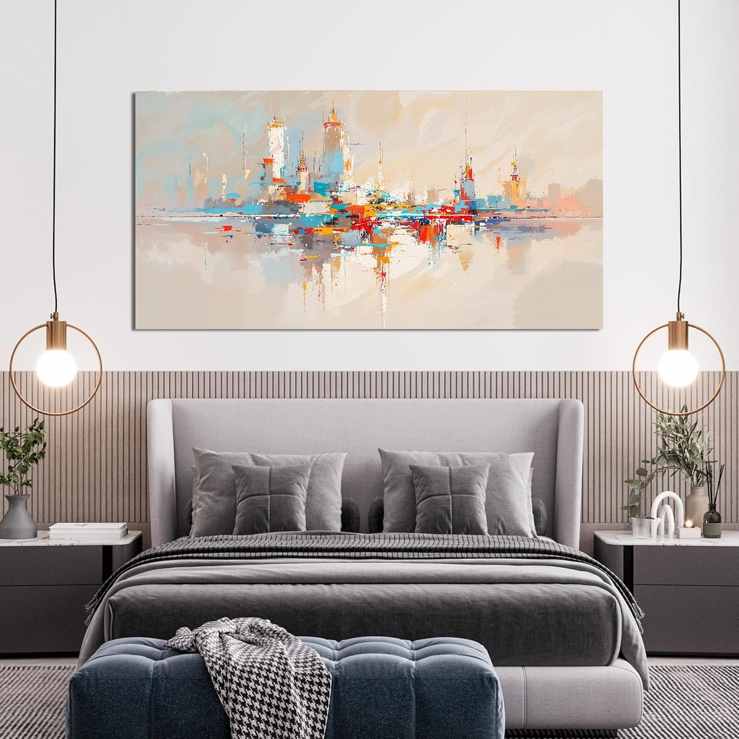 Canvas Wall Art Decor Abstract Wall Art Pictures for Living Room Colorful Abstract Wall Art Prints Abstract Canvas Art Wall Decor Artwork for Walls Wall Decorations Bedroom Home Decor 20" X 40"