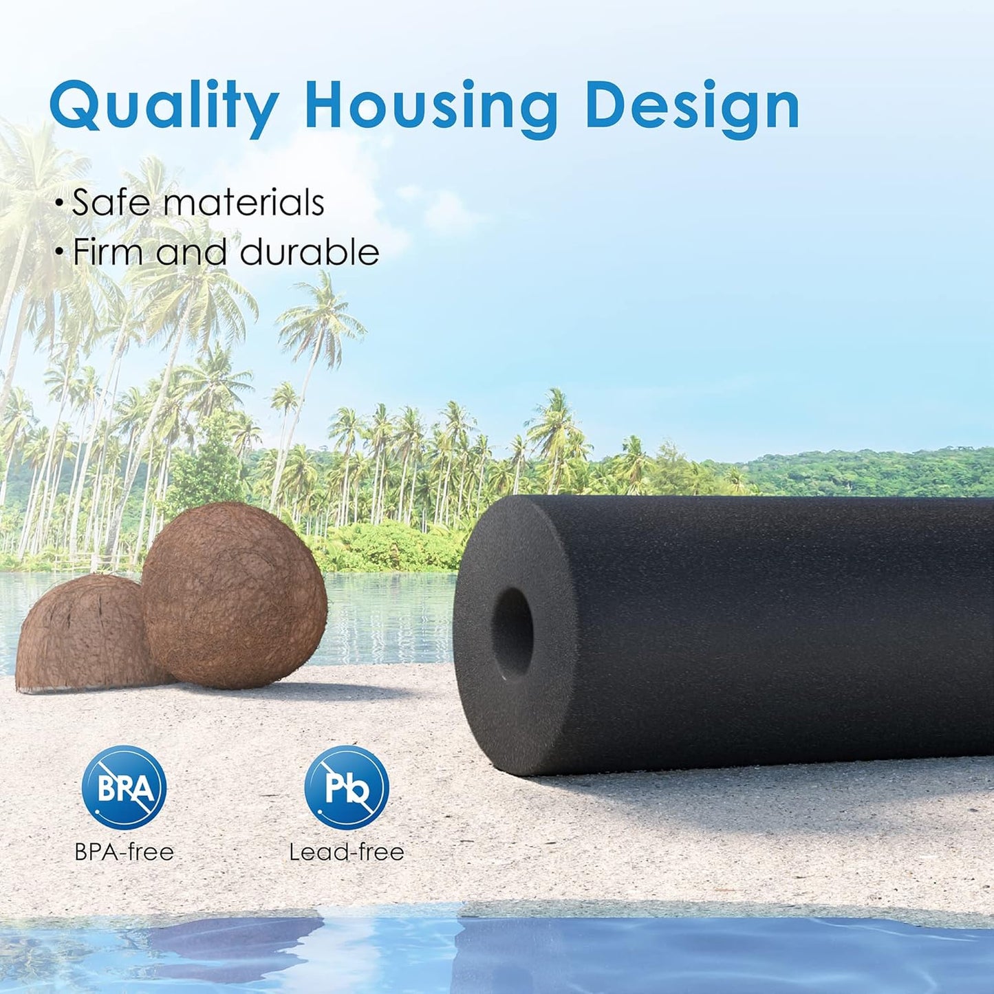 Waterdrop Upgrade NSF/ANSI 372 Certified Water Filter, Silver Ions Added, Replacement for Berkey® BB9-2® Black Filters, Berkey® Gravity Water Filter System and Waterdrop King Tank Series