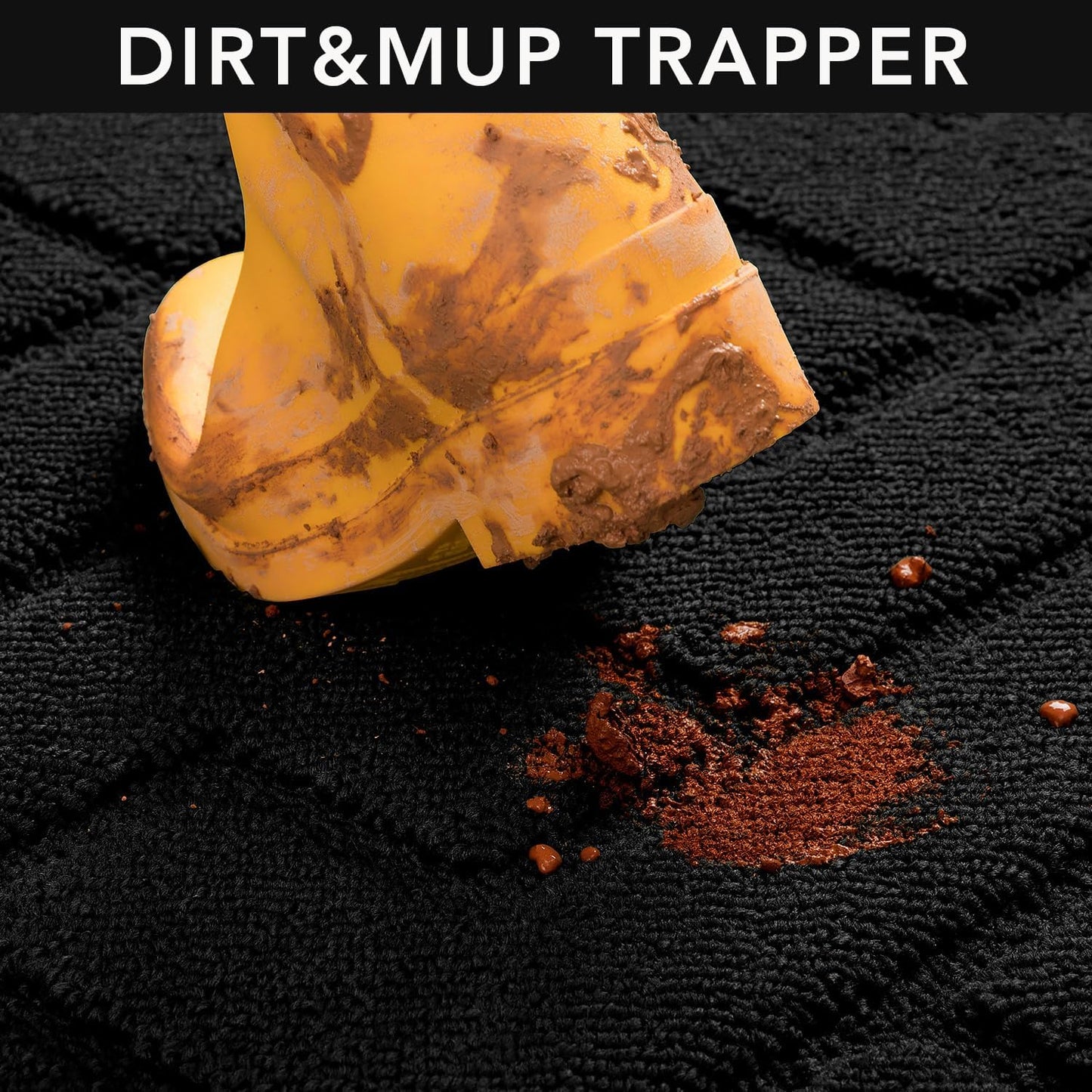 hicorfe Indoor Doormat,Front Back Door Mat Rubber Backing Non Slip Door Mats 24"x35" Absorbent Resist Dirt Entrance Doormat Inside Floor Mats for Entryway Washable Low-Profile(Black)