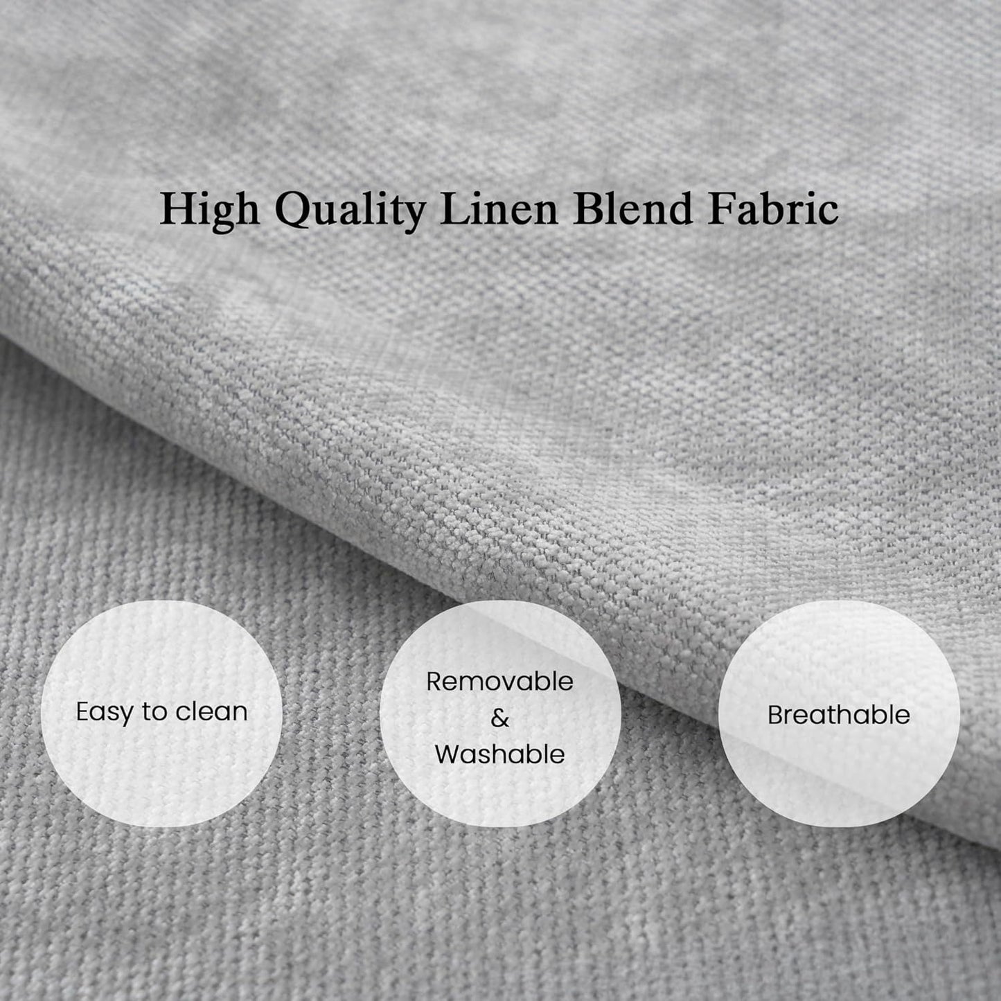 JACH L-Shaped Sectional Couches for Living Room, Cloud Sectional Couch with Deep Seat, Modular Sectional Sofa with Chaise, Covers Removeable & Washable, Sofas Furniture for Living Room, Light Grey