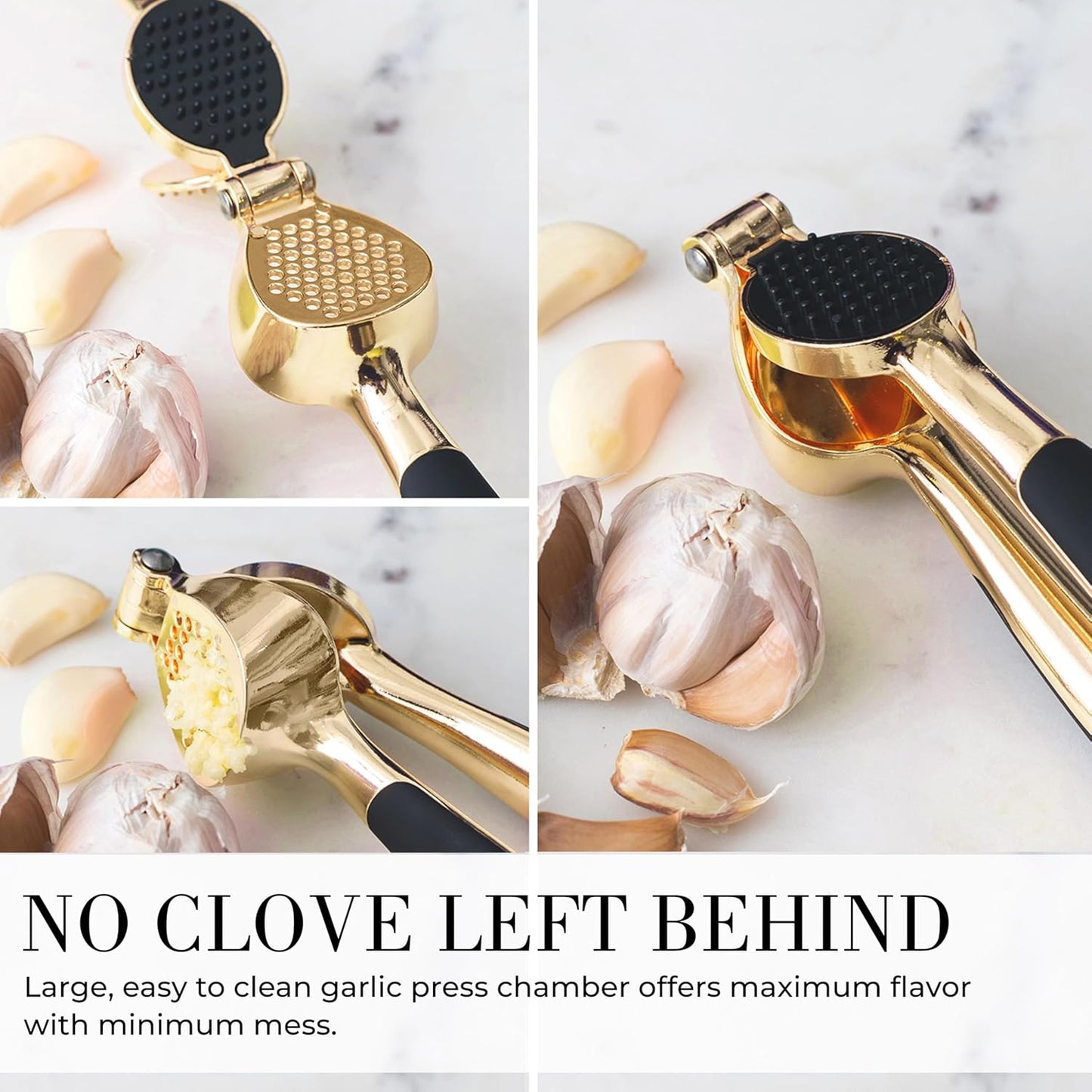 Black and Gold Kitchen Utensils - Luxe 8-Piece Gold Kitchen Tools Set with Can Opener, Pizza Cutter, Peeler, Mini Whisk, and Tongs - Stylish Accessories for Modern Cooking and Ideal for Gifting