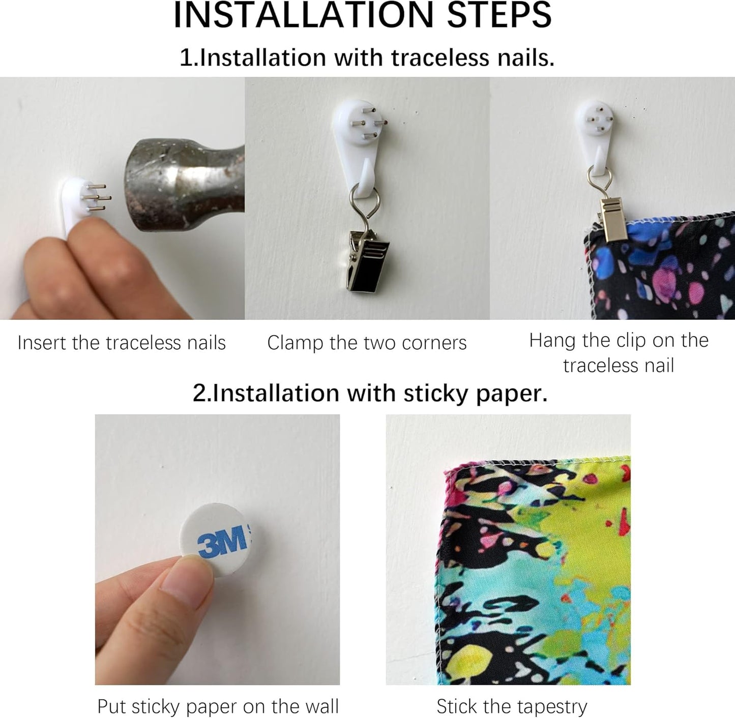 OSVINO Blacklight Trippy Mandala Tapestry 90"x70" UV Reactive Fantasy Tapestry Aesthetic Wall Decor for Living Room Bedroom Boho Wall Hanging