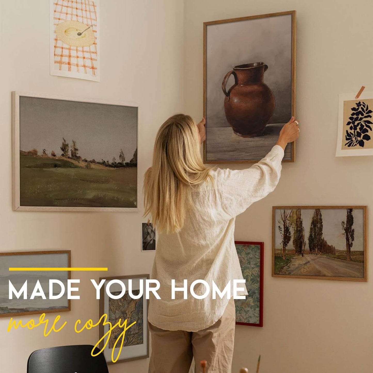 Set 9 Vintage Wall Decor French Country Gallery Wall Art - Vintage Art Wall Decor, Sketch Poster Landscape Wall Art, French Country Wall Decor Art Prints Moody Modern House Decor(11X14 IN UNFRAMED)