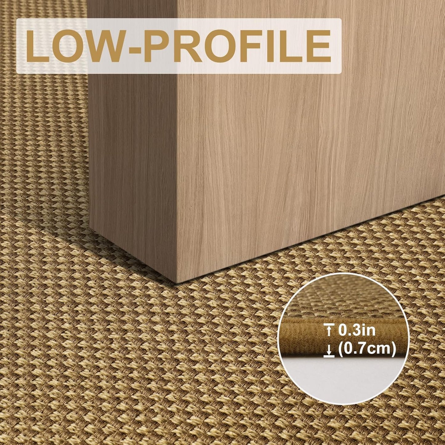 LEKEEPGO Door Mat 36"x59", Non Slip Door Mat Indoor Entrance, Rubber Backing Front Indoor Door mat Washable Absorbent Low-Profile Entryway Entry Resist Dirt Inside Door Mats, Light Brown