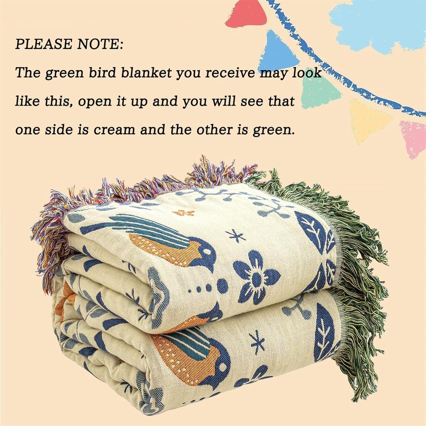 Green Summer Blanket 60''x 80'' Boho Throw Blankets for Couch Bed Chair,100% Cotton Quilts Christmas Warm Soft Blanket Muslin Bed Blankets Farmhouse Decoration