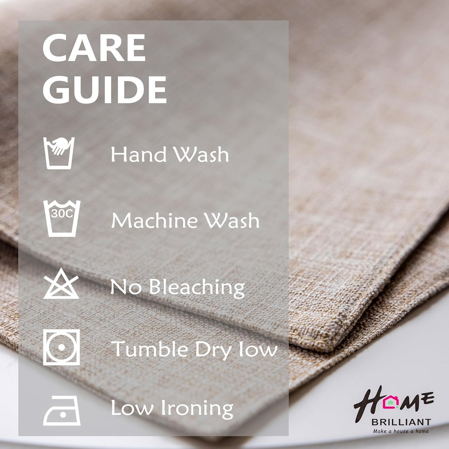 Home Brilliant Linen Place Mats Set of 8 Heat Resistant Dining Table Place Mats Cloth Placemats Kitchen Table Mats Placemat, Burlap