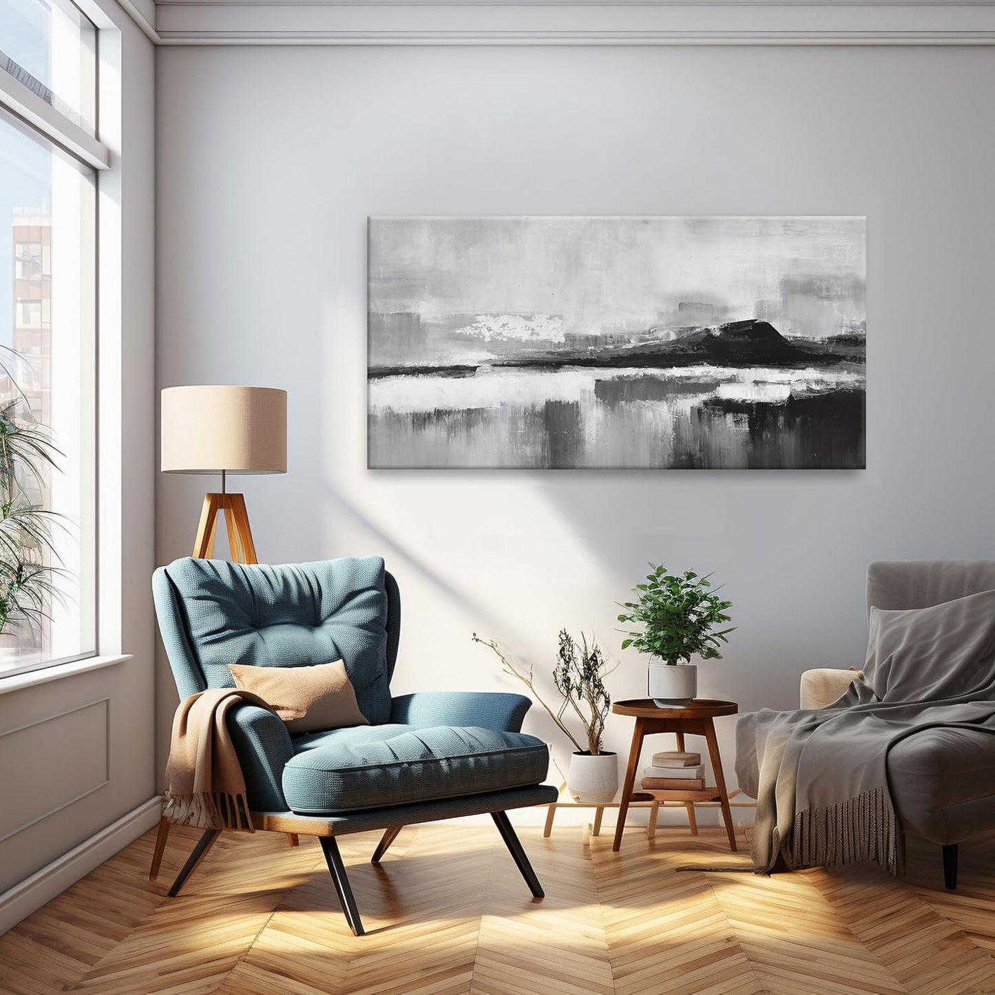 Black and White Abstract Canvas Wall Art Decor Modern Wall Decorations Home paintings Decor Wall Art Prints Artwork for Living Room Wall Bedroom Kitchen Office Decor 20"×40"