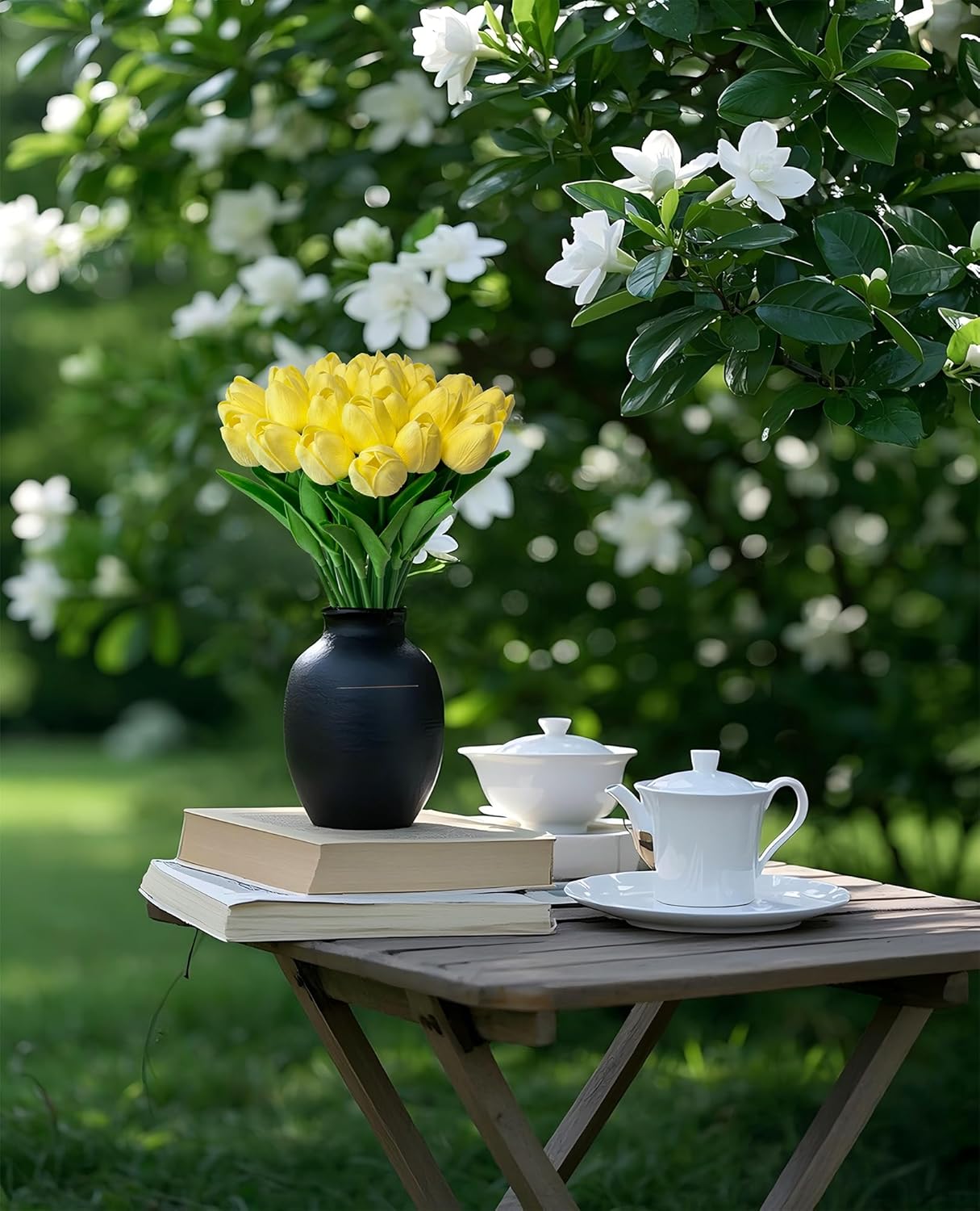 15pcs Artificial Tulips Flowers Real Touch Latex Bouquet Fake Tulips for Office Wedding Party Home Kitchen Garden Decoration