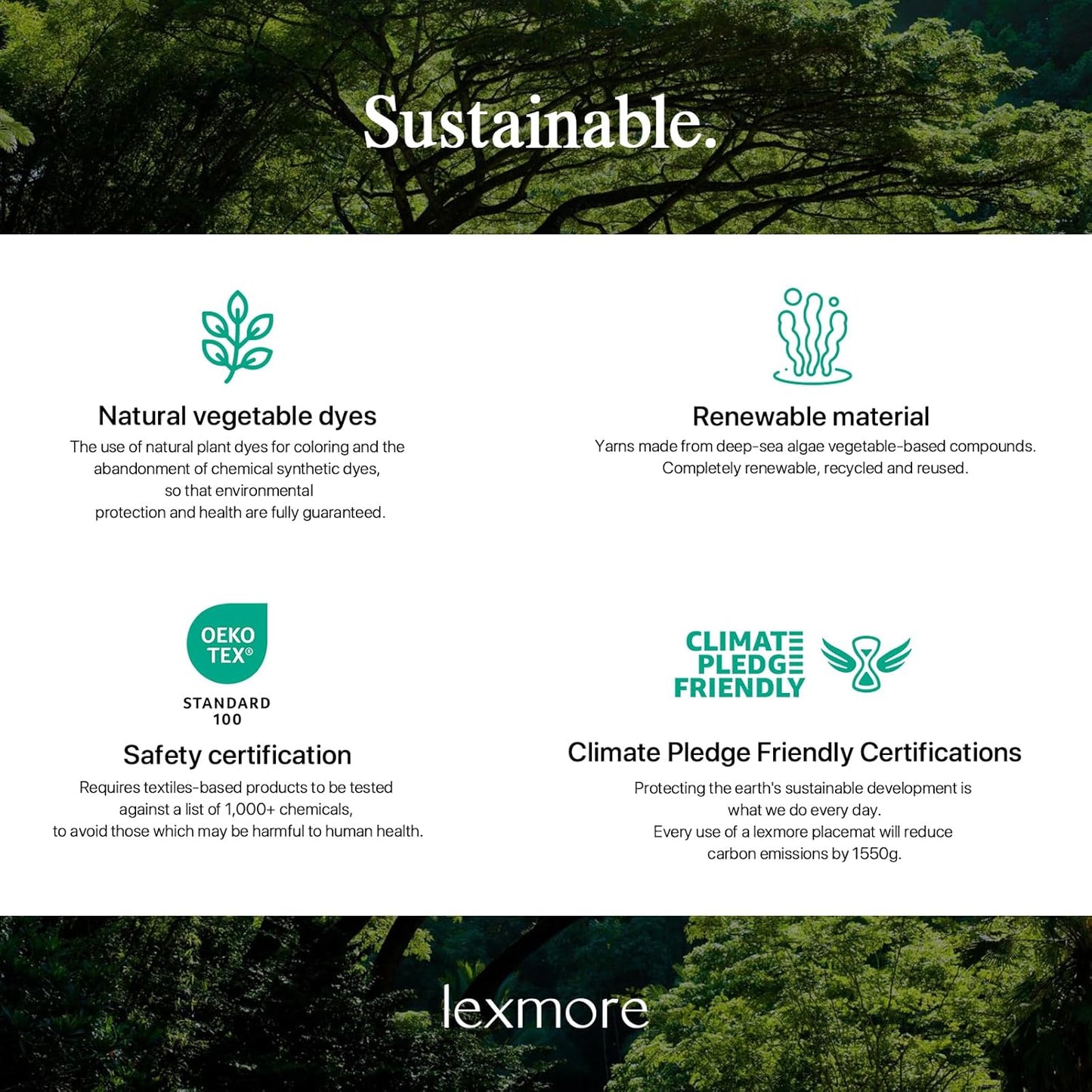 LEXMORE Placemats Set of 4 Vinyl/Plastic Woven Place Mats for Kitchen Table Indoor/Outdoor Washable Placemat Wipeable Dining Table Mats(Burgundy)