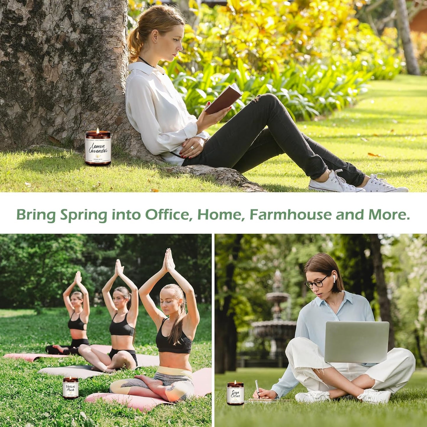 Auelife Scented Candle for Home | Sage Citrus Candle | Aromatherapy Candles - Soy Candles for Home Scented, Gifts for Women Men, Citrus Fragrance -7oz, Single Wick Made with Soy Wax