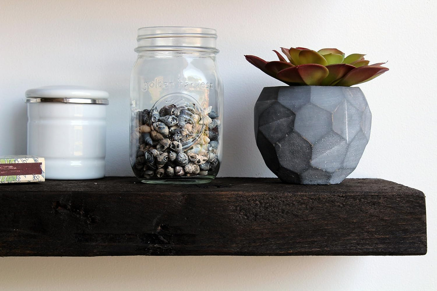 Urban Legacy Reclaimed Barnwood Planks | Floating Shelves for Wall w/Flush Mount Shelf Bracket Set Included | Set of 2 (Coffee Bean, 40"x7"x 2")