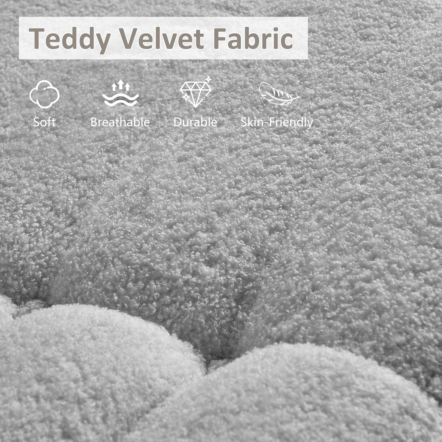 Bean Bag Chair, Oversized Bean Bag Chair for Living Room, Fireside Chair for Adults with Memory Foam Filled, Big Accent Lounge Floor Sofa for Reading, Relax, No Assembly Required. (Grey 3-Seater)