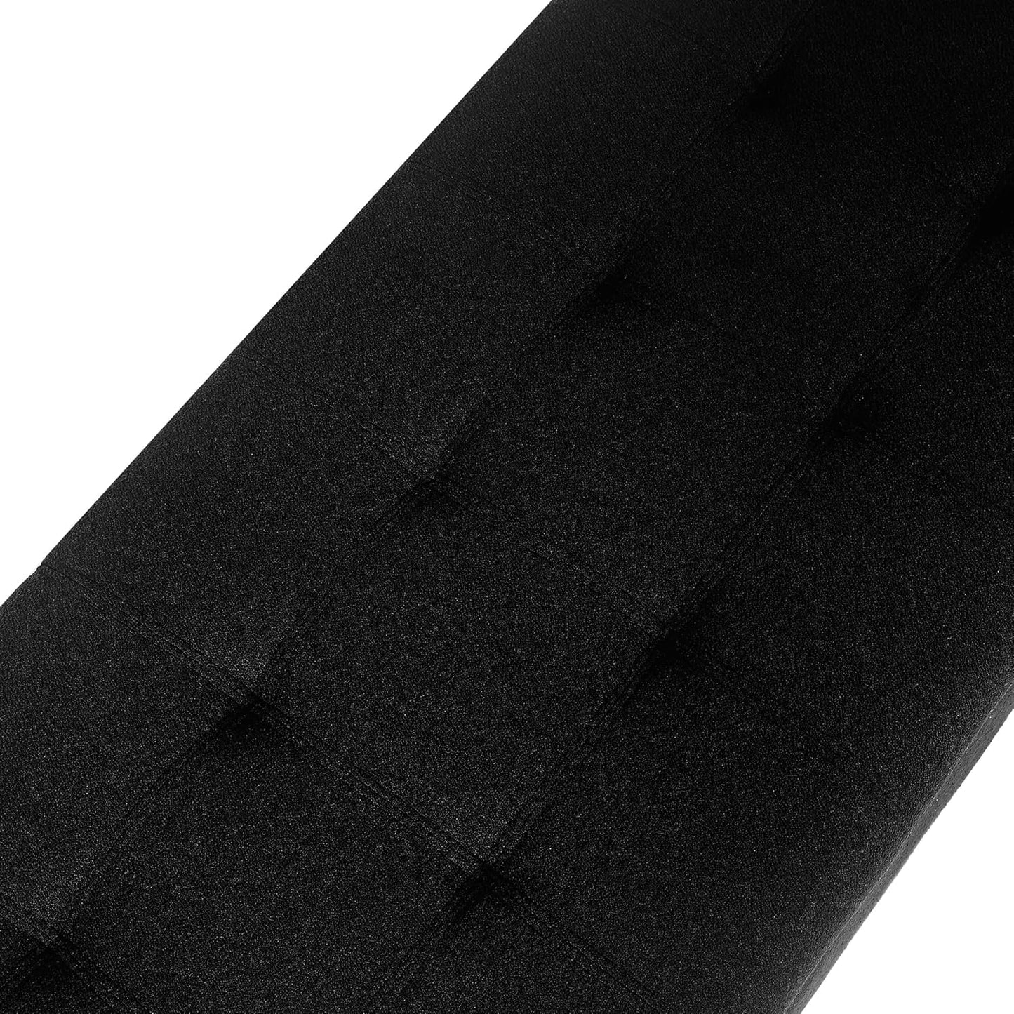 Joveco Storage Ottoman Bench, 51" Rectangle Long Bench, for Bedroom, End Foot of Bed, Living Room, Entryway, Line Black