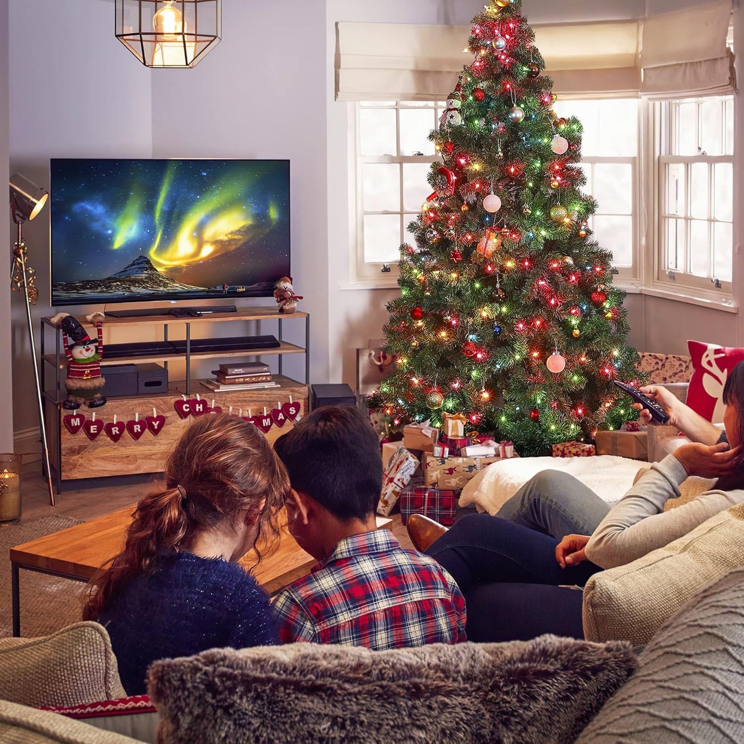 50-Count Multicolor Christmas Lights with Green Wire,Mini String Lights for Holiday Decorations, Christmas Tree Lights, Holiday Party, Wedding, Xmas, Home, Indoor & Outdoor Use (13ft Long)