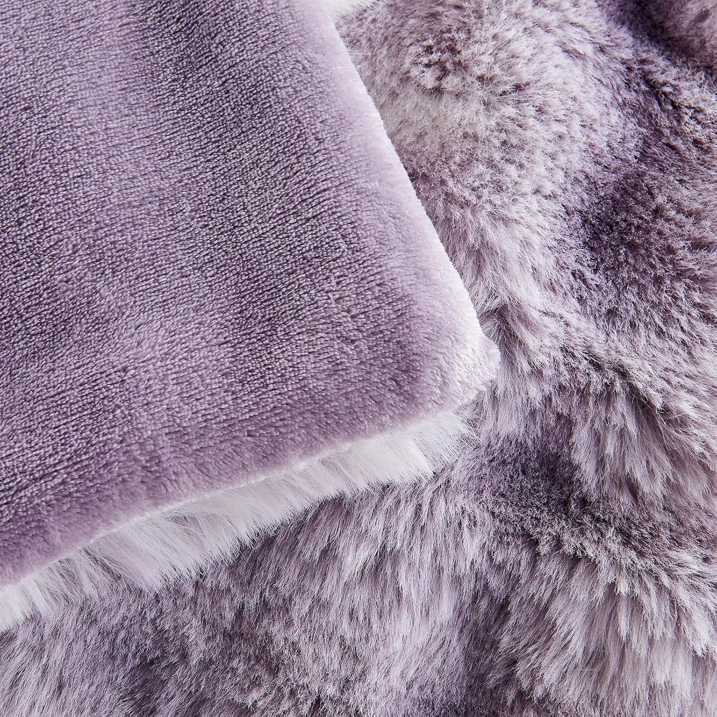 Lotus Karen Faux Fur Throw Blanket Tie-Dye Purple - Big Bubble Rabbit Fluff Blanket for Couch,Small Fluffy Fuzzy Cozy Blanket,Thick Furry Plush Shaggy Blankets,60x80 Inches