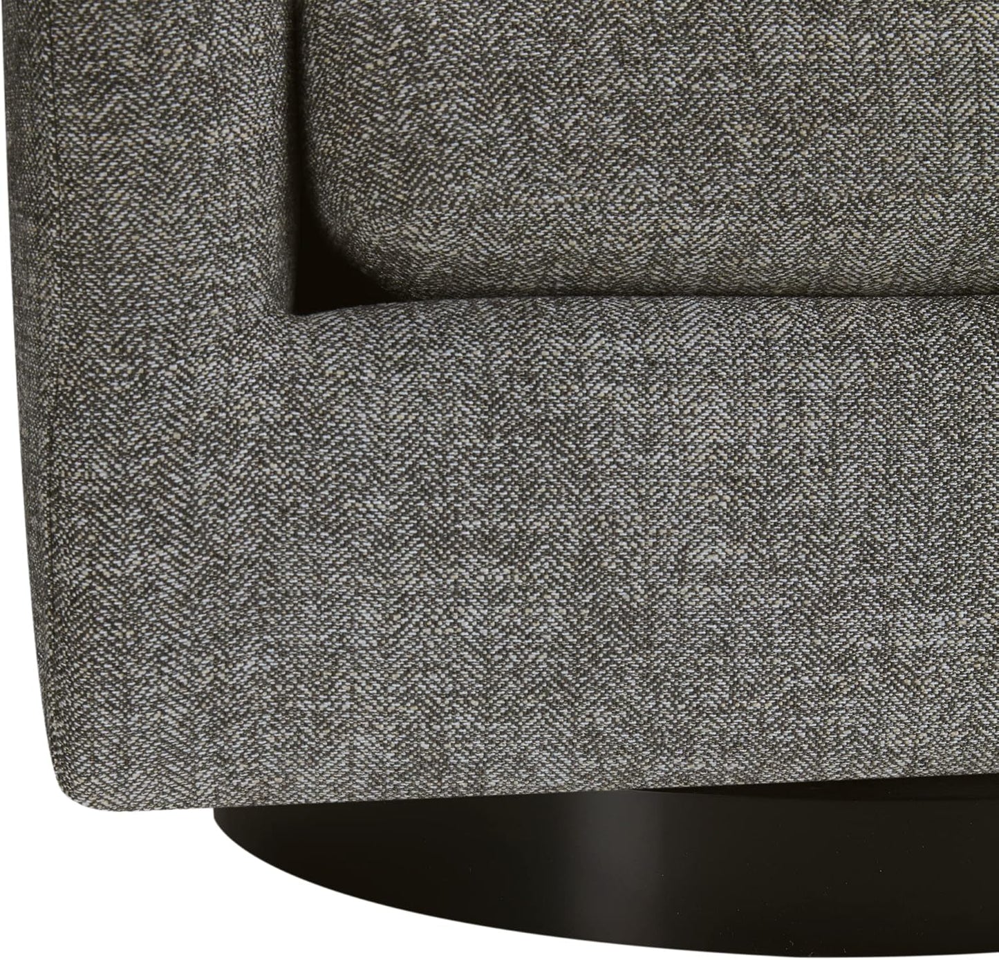 CHITA Swivel Accent Chair, FSC Certified Upholstered Fabric Barrel Chair for Living Room, Fully Assembled, Pebble Grey